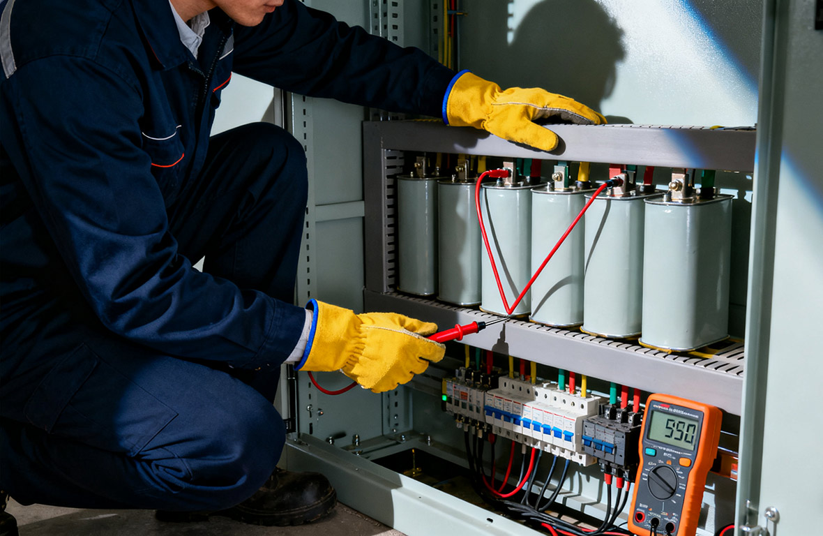 Adakah terdapat cara yang tidak invasif untuk memantau kesihatan dalaman kapasitor kuasa, seperti rintangan siri setara mereka (ESR)?