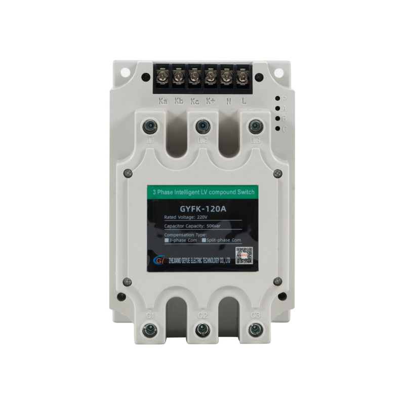 GYFK-120A 220V 50kvar pampasan fasa berpecah tiga fasa suis kompaun voltan rendah pintar